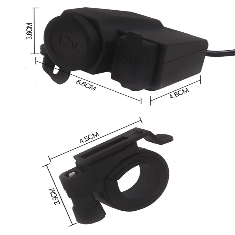 Новый Водонепроницаемый usb разъем питания для мотоцикл 12 V пробки прикуривателя