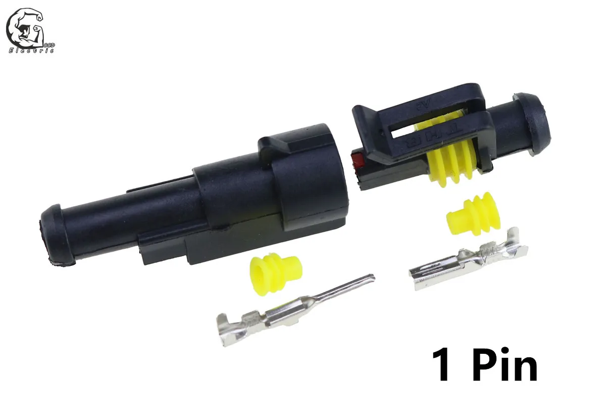 1 комплект 1 Pin/2 Pin/3 Pin/4 Pin/5 Pin/6 Pin Женский Мужской способ AMP супер уплотнение водонепроницаемый электрический провод разъем для автомобиля - Цвет: 1 Pin