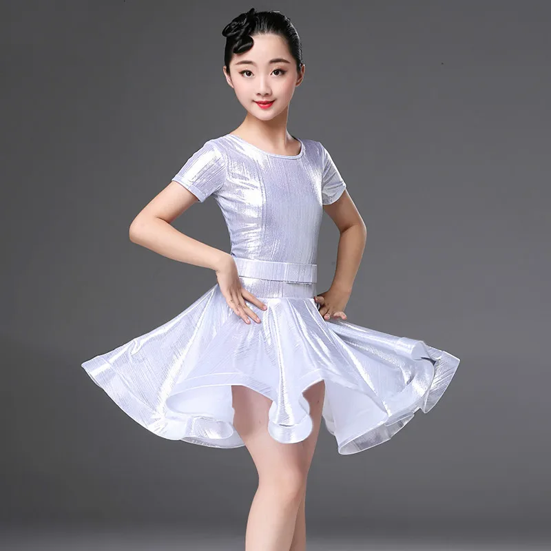 Новое Детское платье для латинских танцев костюм летняя одежда