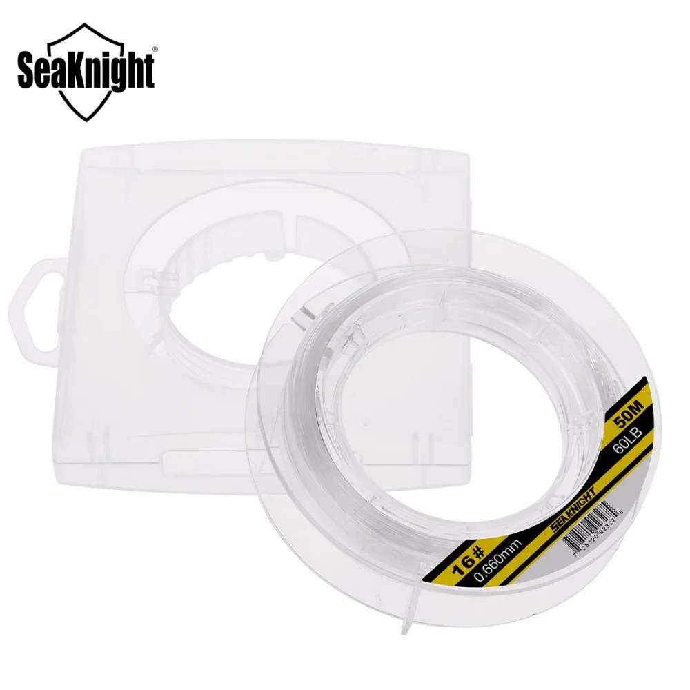 Фторуглеродная леска SeaKnight 50 м 100% японский материал фторуглеродная рыболовная 60LB