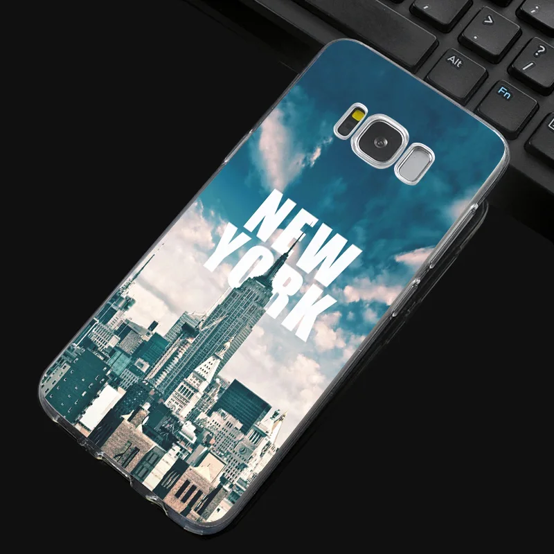 DREAMFOX N221 текст город Мягкий ТПУ силиконовый чехол для samsung Galaxy Note S 3 4 5 6 7 8 9 Edge Plus Grand