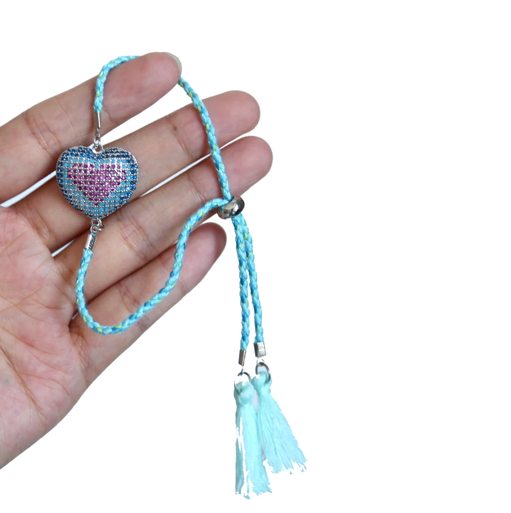 Горячая продажа модный проложить Бирюзовый Шарм Соединительный шнур Diy