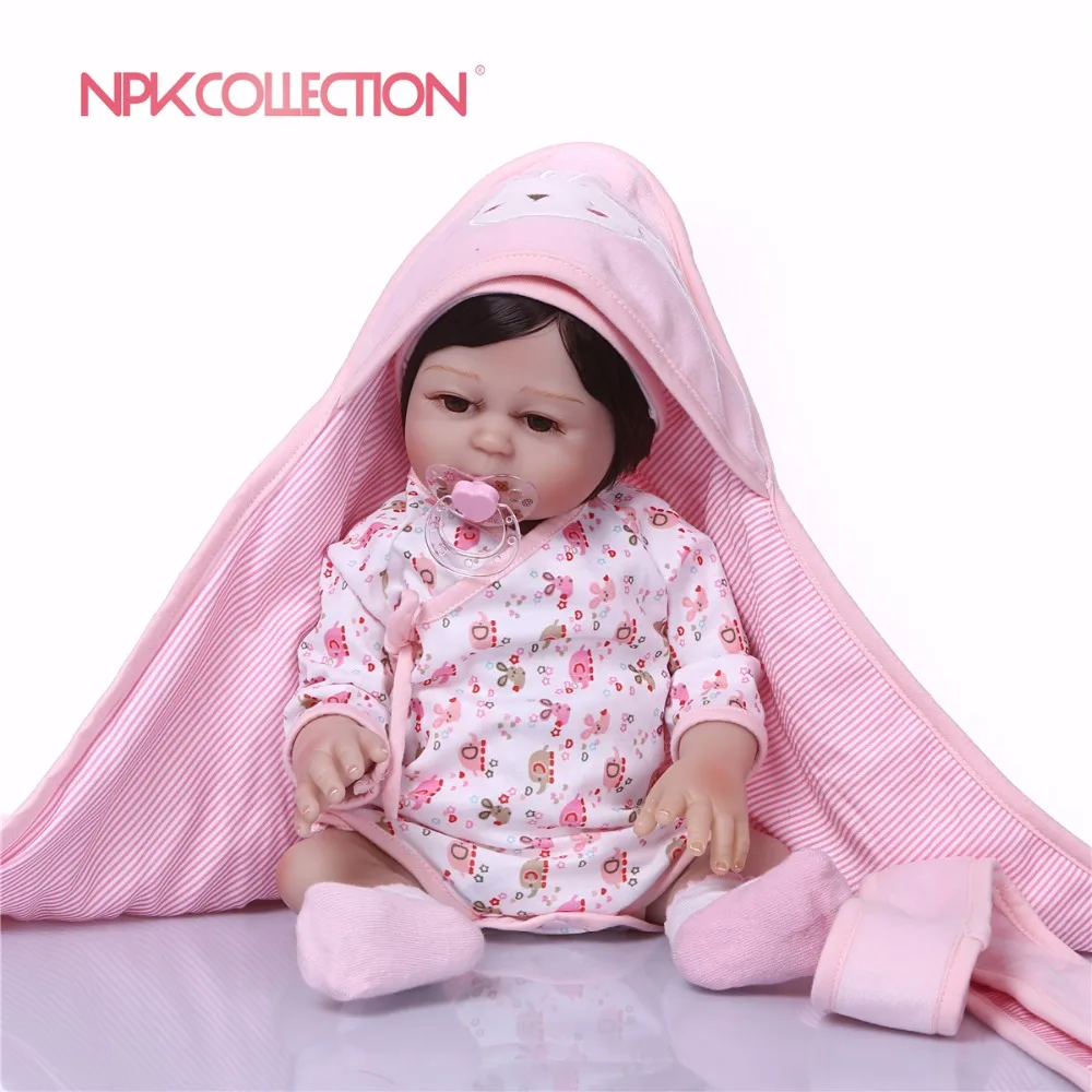 Кукла реборн NPKCOLLECTION силиконовая Милая Реалистичная кукла-младенец для девочек 47