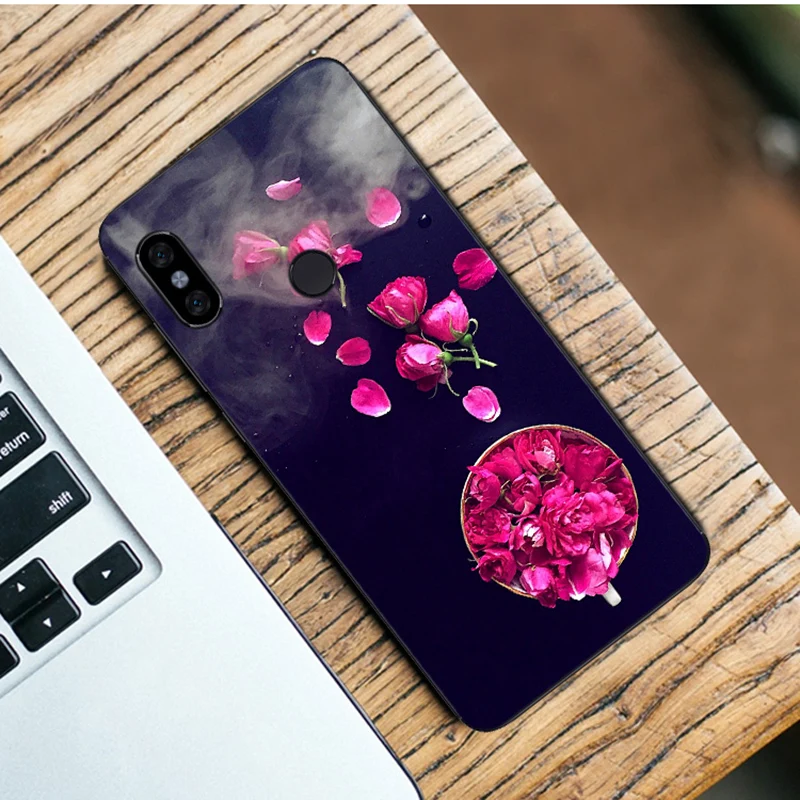 For xiaomi Redmi Note 5 case back cover Beautiful flower Soft shell Note5 cases Red mi phone | Мобильные телефоны и