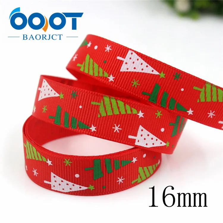 OOOT BAORJCT G-18922-1123, 25/16 мм 10 ярдов рождественские ленты термотрансферные печатные grosgrain, праздничные украшения DIY материал - Цвет: G-18922-1131