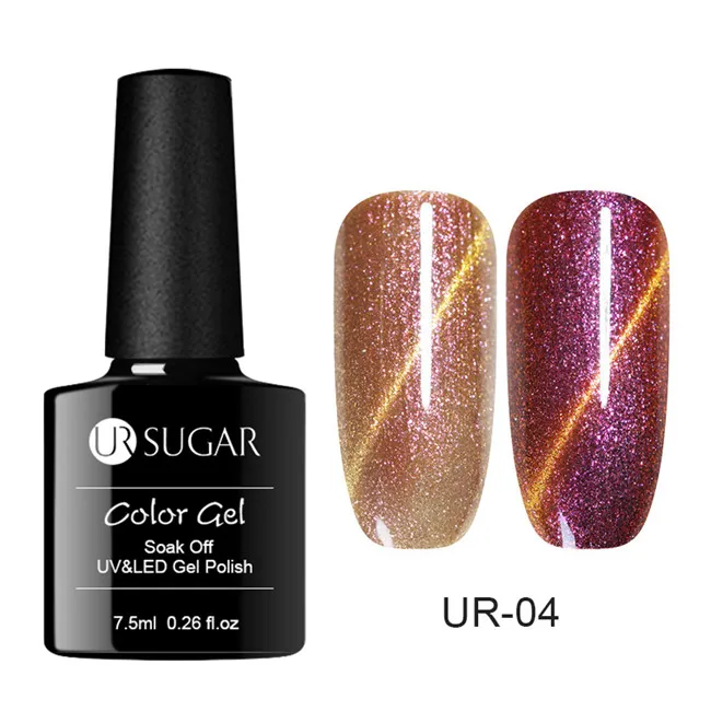 Magnetic 04 Ur Sugar Хамелеон Гель голографический лак звездный блеск Блестки УФ гель лак 7,5 мл замачиваемый УФ гель лак для ногтей DIY - Цвет: Magnetic 04