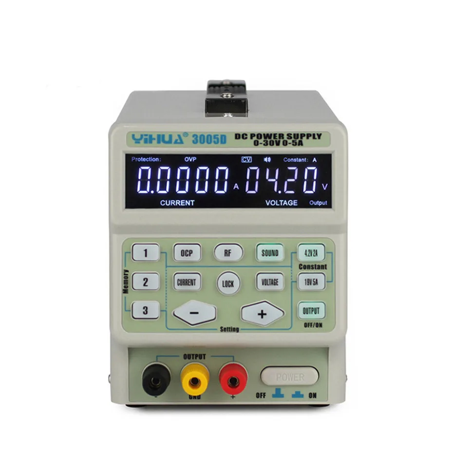 YIHUA 3005D источник питания постоянного тока цифровой контроль программы 30 в 5A точная регулировка сигнала мобильного телефона функция тестирования питания постоянного тока