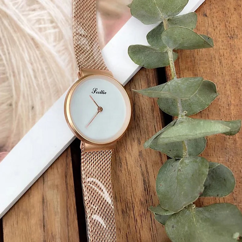 Новые ультра тонкие парные часы с простым сетчатым ремешком кварцевые наручные