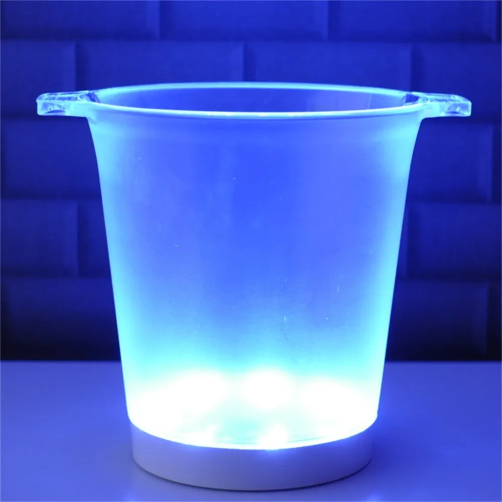 Rechargeable Centerpiece Lighting Remote Controlled 6inch Silver Round Base Ice Bucket Lights for Wedding Reception | Лампы и