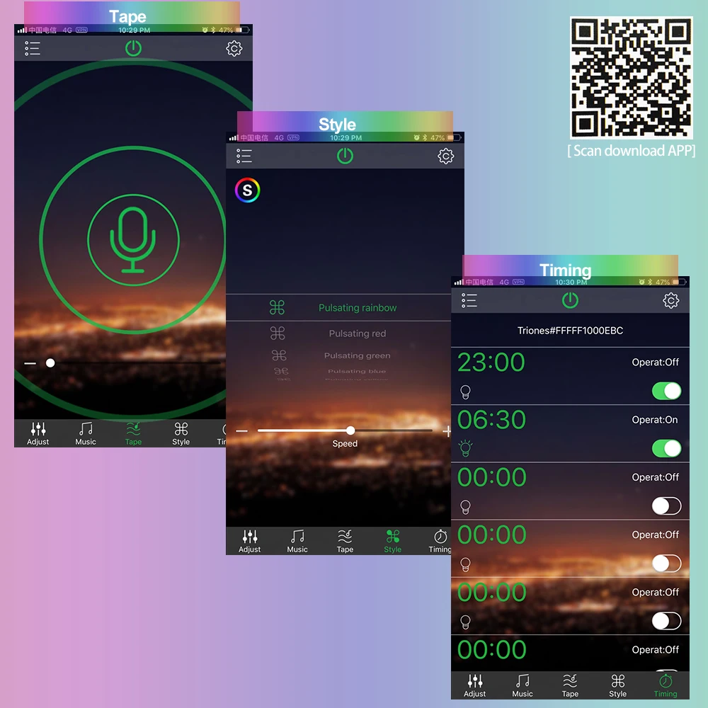 USB Светодиодная лента 5050 RGB с Bluetooth контроллер управление через приложение