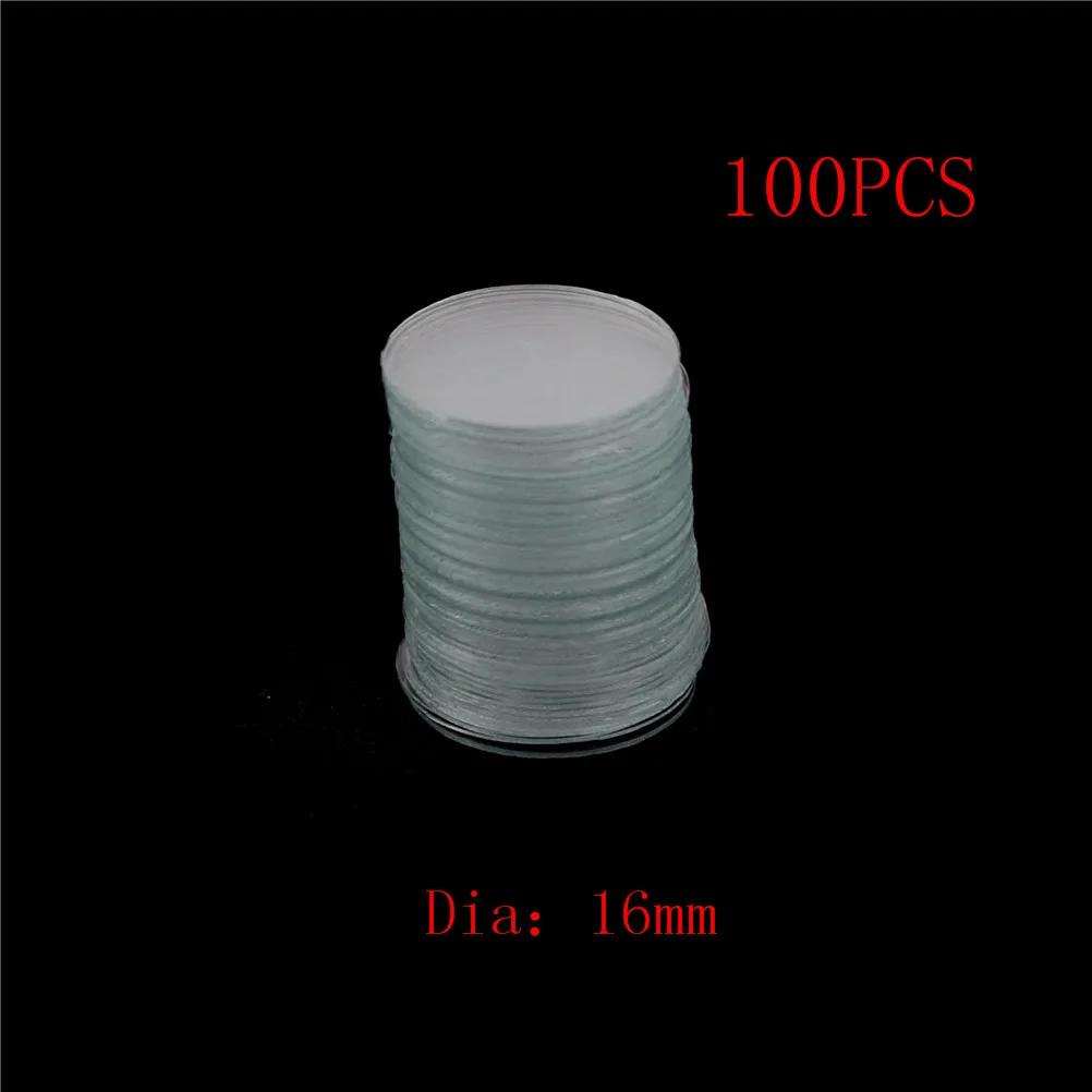 16mm 100 шт./лот круговой/квадратная крышка шлепанцы без задника с открытыми пальцами Диаметр 16/18/20/25 мм Стекло пластина покровные WHB круглый покровное стекло - Цвет: 16mm