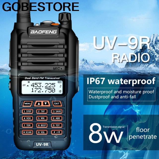 Baofeng Водонепроницаемая UV 9R радио антенна 8 Вт UHF/VHF рация диапазон 5 км Cb