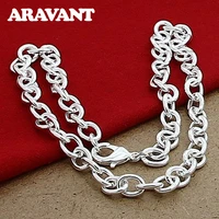 925 silver simple lobster necklaces chains for women men fashion jewelry