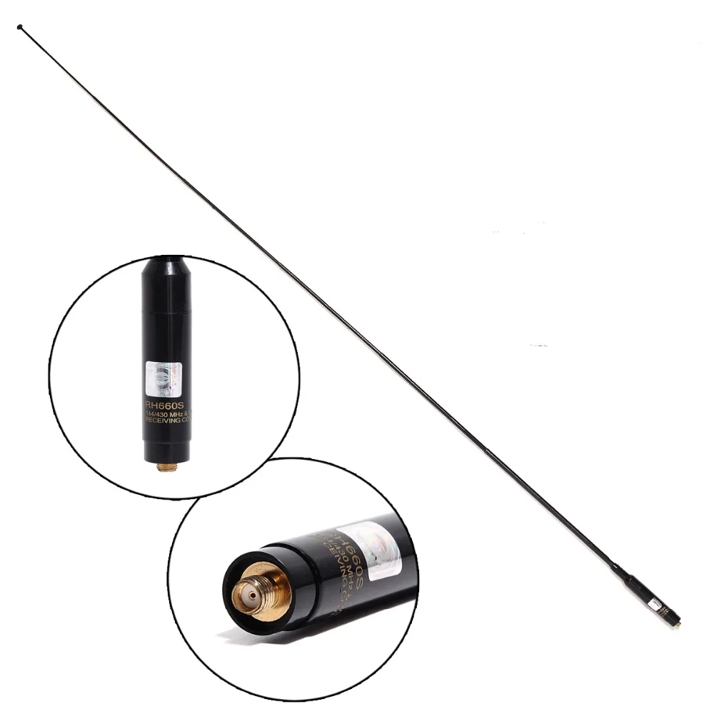 Рация Harvest RH660S SMA Female Двухдиапазонная 144/430 МГц телескопическая антенна для Baofeng
