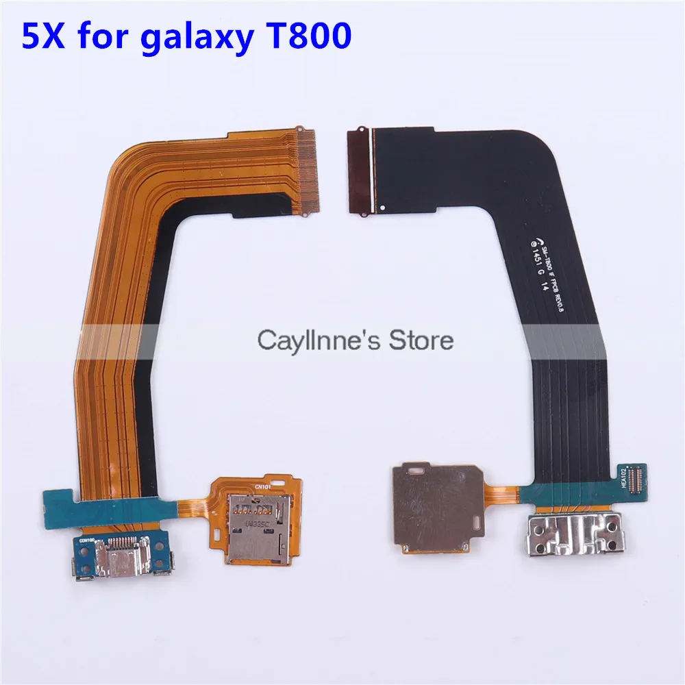 5 шт. USB зарядка Flex для Samsung Galaxy Tab S 10 T800 зарядное устройство Часть Гнездо док