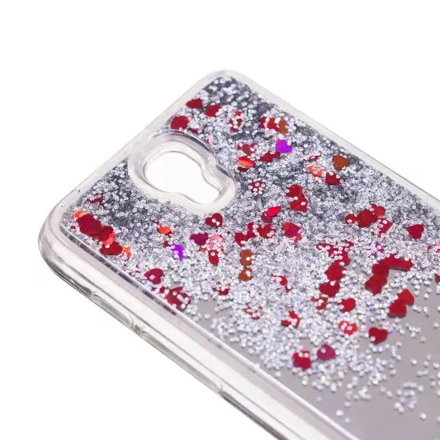 Для Alcatel Pixi 4 чехол жесткий жидкий зыбучий песок блестящий прозрачный защитный