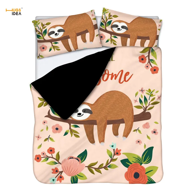 HUGSIDEA милый пододеяльник и наволочки с цветочным принтом для детей подогреватель