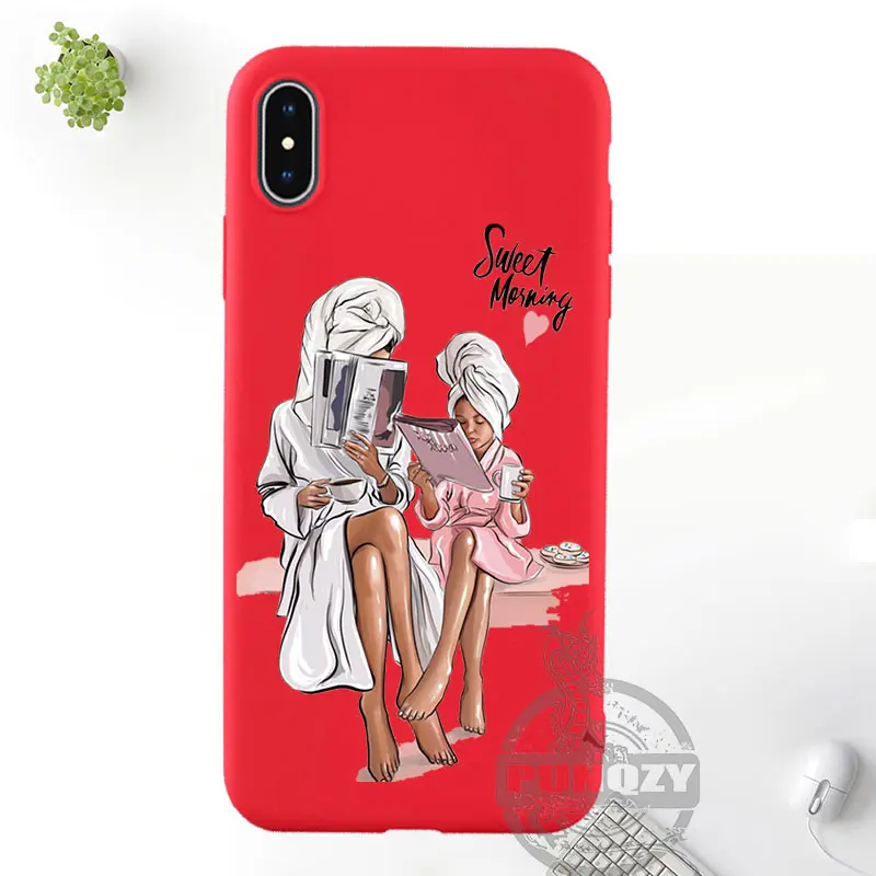 A851 Милый чехол для iphone 11 pro MAX 5 5S 6 6s 7 7s 8 plus xs XR XS MAX TPU Силиконовый красный чехол для Дня матери - Цвет: A851