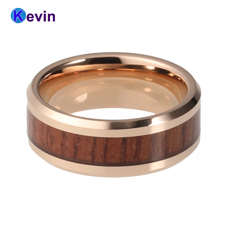 8 мм для мужчин и женщин обручальное кольцо из карбида вольфрама розового золота