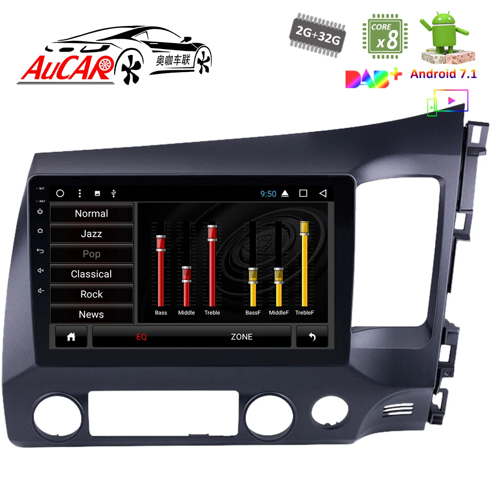 Android 8 1 автомобильный стерео для Honda Civic RHD 2006-2011 Автомобильный DVD GPS навигационная