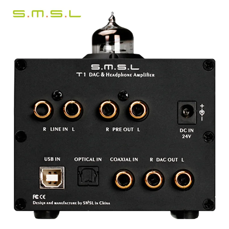 SMSL T1 ЦАП DSD512 384 кГц оптический \ коаксиальный USB трубка декодера усилитель для
