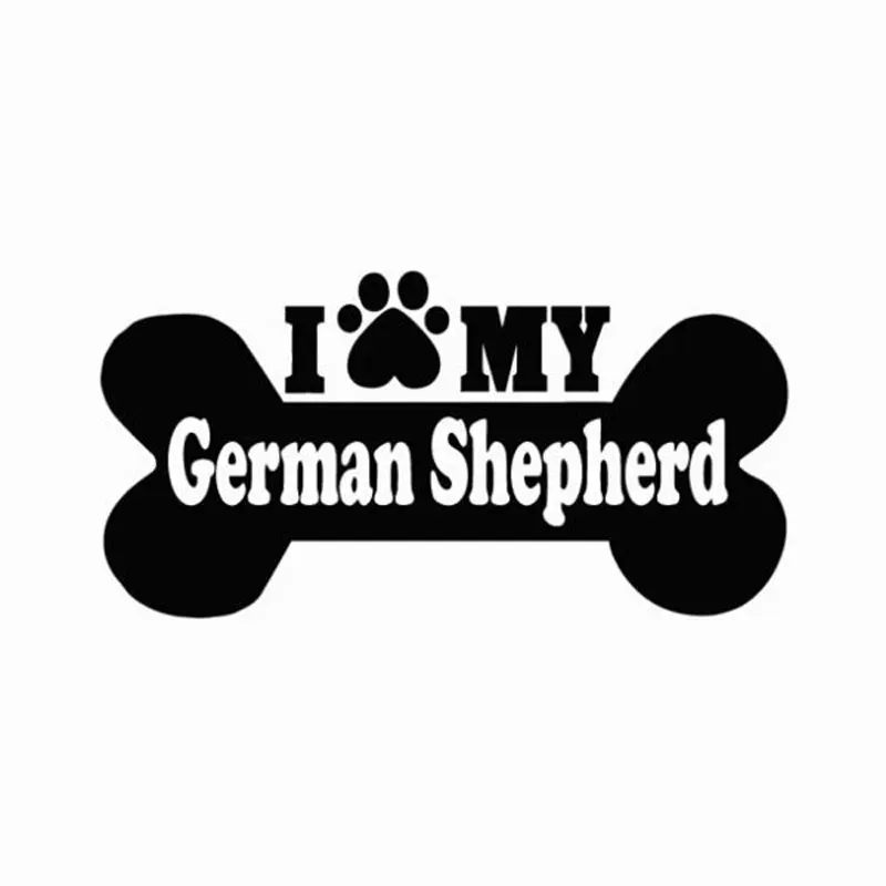 14CM*7.1CM I Love my German Shepherd Vinyl Car Stickers Accessories Black Silver C5-0050 | Автомобили и мотоциклы
