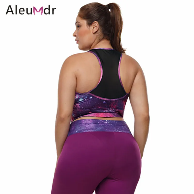 Aleumdr спортивные топы для женщин плюс размер спортивный бюстгальтер с подушечками
