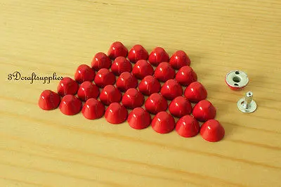 Кошельки ножки шпильки кожа заклепка Сумка Одежда обувь 100 комплекты 10 мм красный