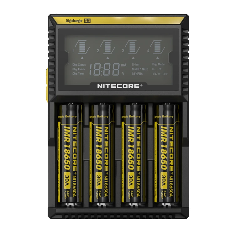 Зарядное устройство NITECORE D4 Digi зарядное с ЖК дисплеем для литий ионных