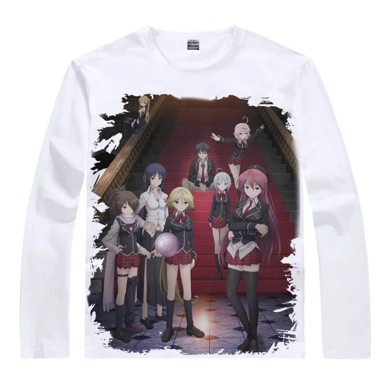 Trinity Seven семь магов футболки Для мужчин в стиле хип хоп с длинным рукавом Футболка