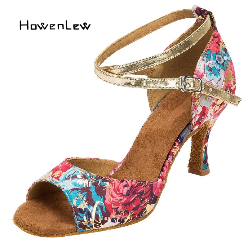 2017 женские латинские танцевальные туфли для девочек сальса Бальные Танцевальные