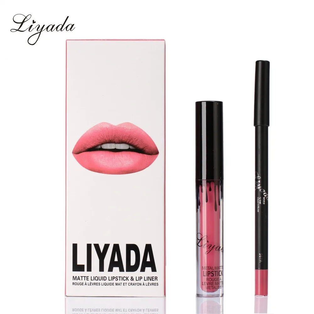 Бренд LIYADA Матовый жидкий блеск для губ Lips Pencil Макияж Губная помада Lasting
