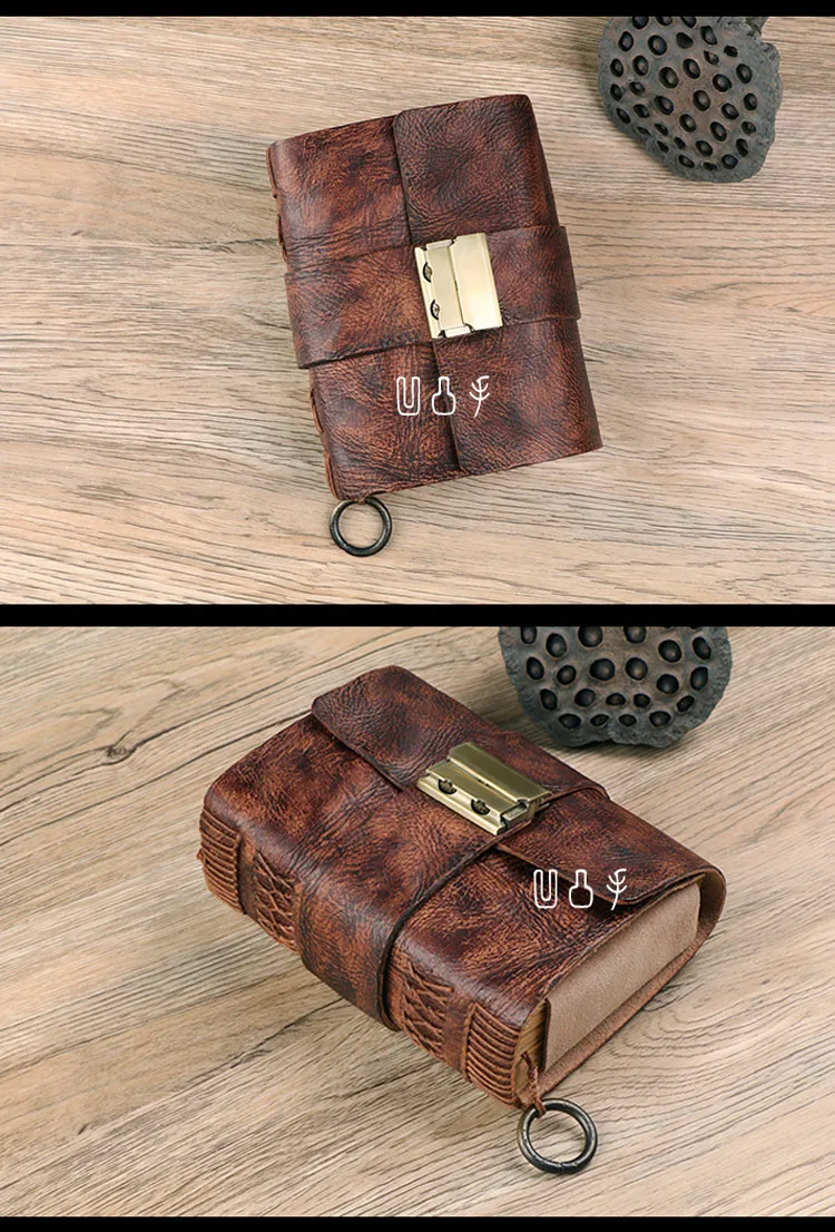 Vintage A7/A6/A5/A4 Notebooks Journals Planner Agenda Diary Book with Password Lock Office School Supplies Creative Stationery