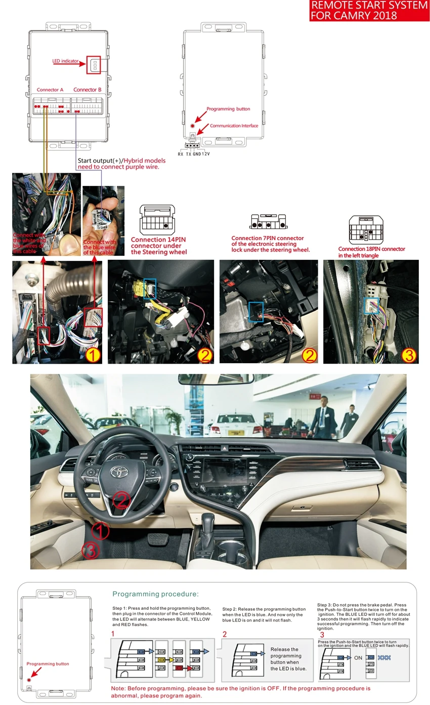 Для camry дистанционного запуска двигателя/дистанционного запуска и остановить двигатель