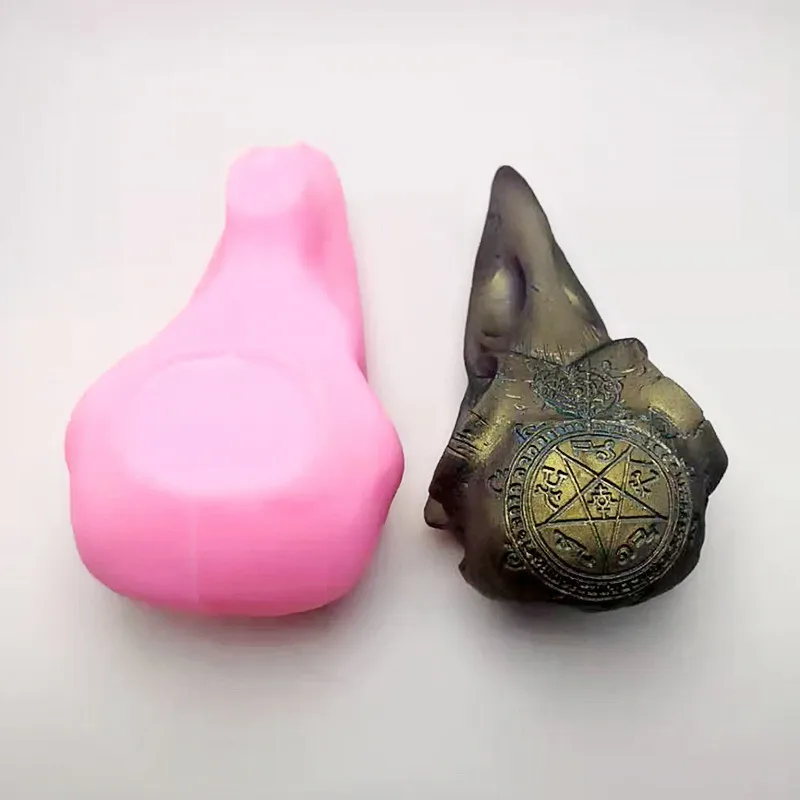3D ворона, Бог, Череп, силиконовая форма, сделай сам, штукатурка, модель, украшение интерьера, инструмент, помадка, шоколадная форма для еды