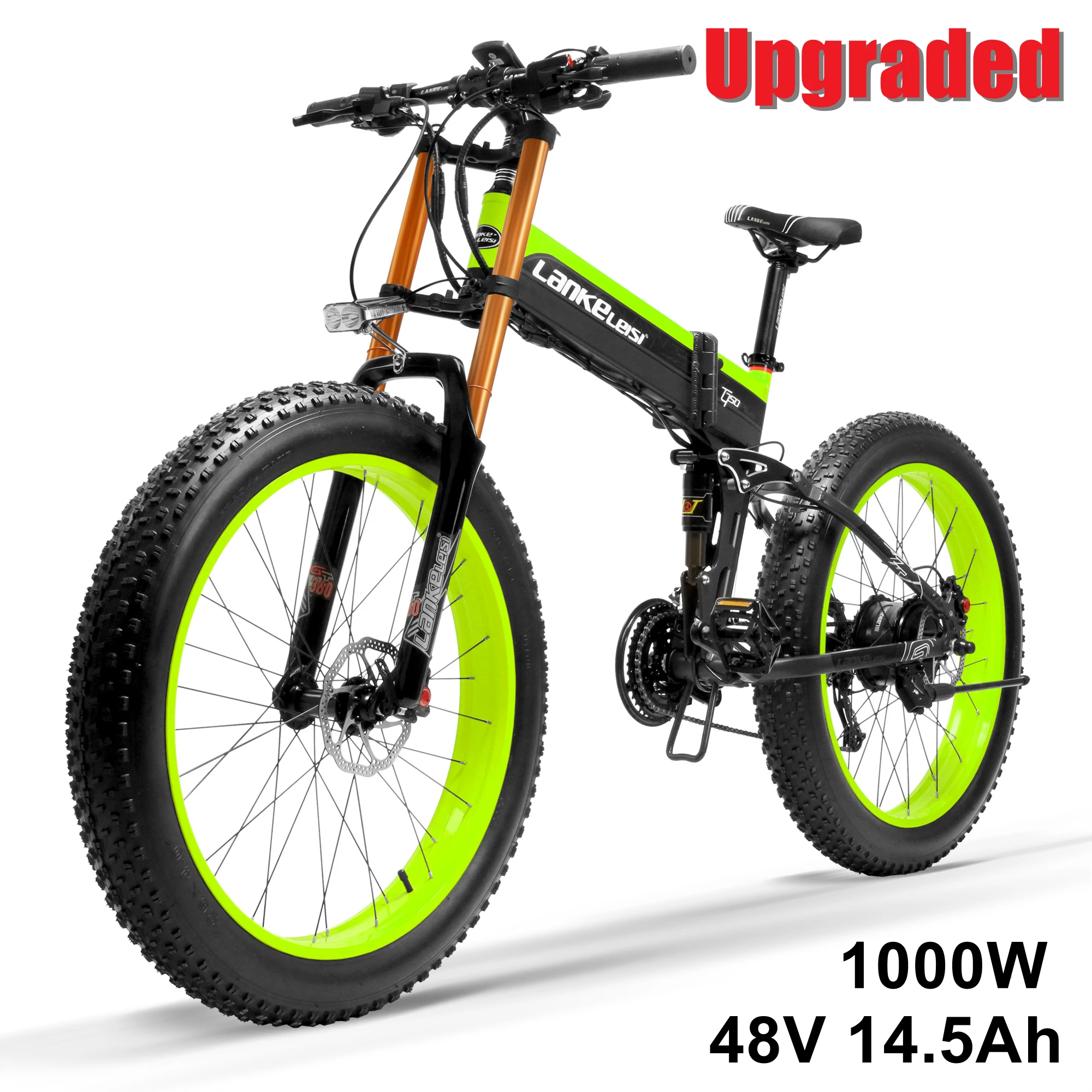UP BKGE 1000W 14.5A T750Plus новые 27 Скорость, фара для электровелосипеда в упитанный электровелик, 1000W 48V 14.5Ah сильный Мощность, 5-уровневая помощи педалированию Сенсор горные вилка амортизационная вилка для велосипеда - Цвет: UP BKGE 1000W 14.5A