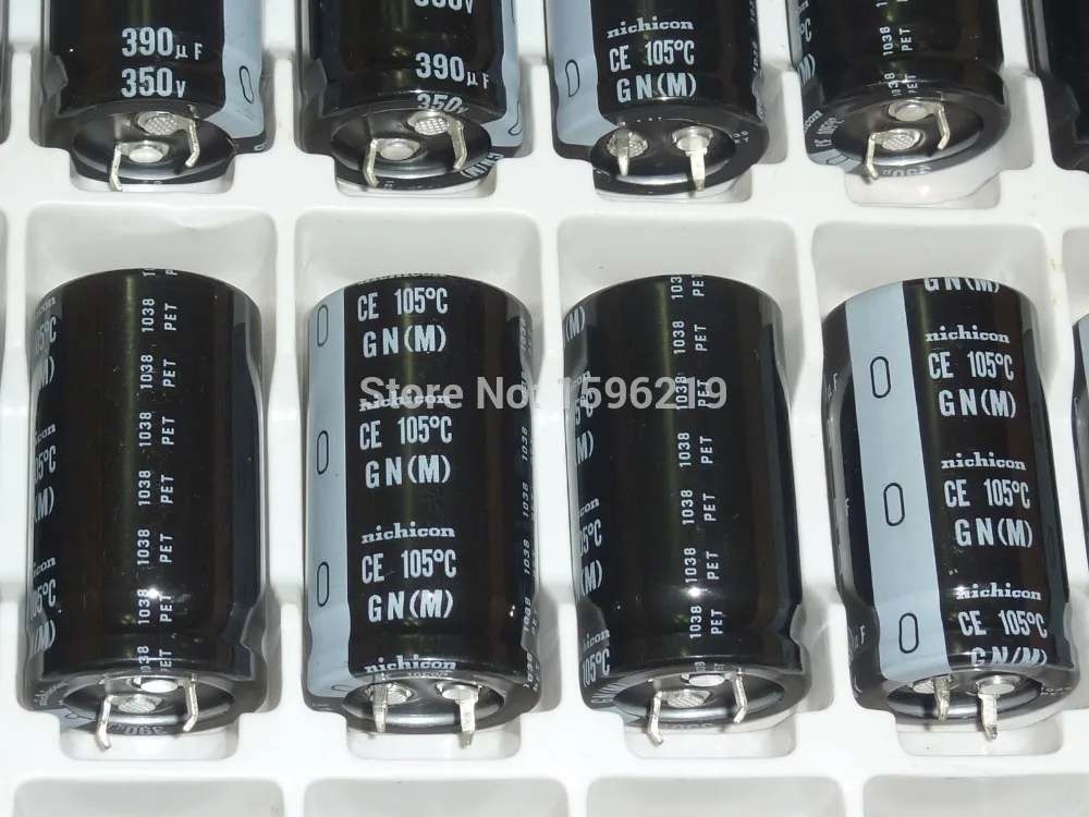 10pcs 390uF 350V NICHICON GN Series 25x45mm High Quality 350V390uF Aluminum Electrolytic Capacitors | Электронные компоненты и