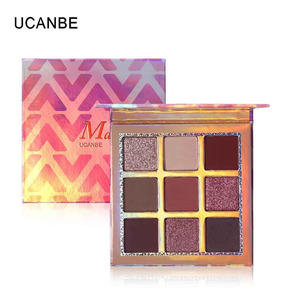 9 цветов водонепроницаемые тени для век Палитра Порошковые ucanbe Ombretti Matt Eyeshadow