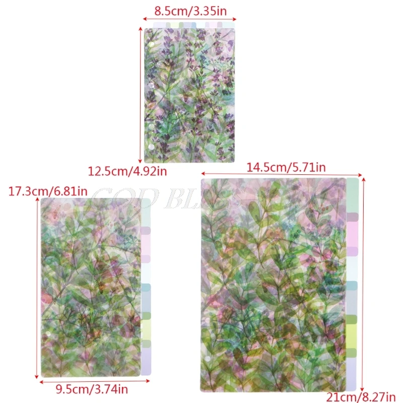 

A5 A6 A7 Catoon Clear Divider Index Pages Classified Sorter For 6-Holes Binder Dropshipping