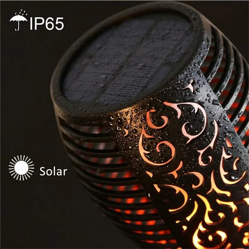 Solar powered LED Flame Lamp Waterproof 96LEDs Lawn Flickering Torch Light Outdoor Fire Lights Garden Decoration | Лампы и освещение
