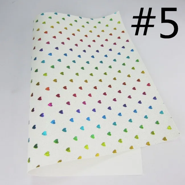 5 Chunky Glitter Fabric Leather For Shoes DIY Bows A4 Sheet 8"x11.8" 1piece DG005 - Цвет: 5