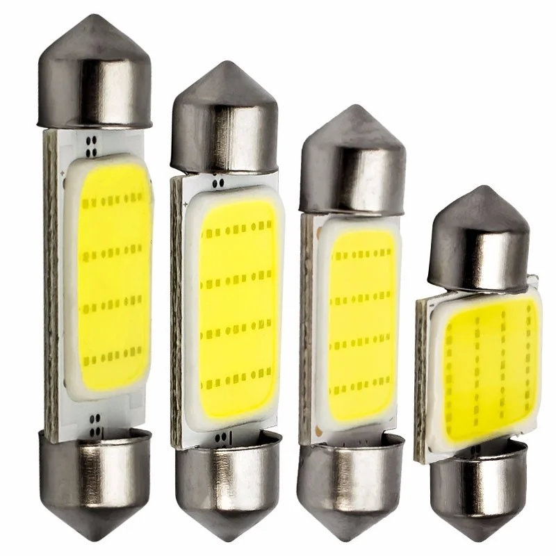 2pcs High Quality 31mm 36mm 39mm 41mm C3W C5W C10W COB LED Car Festoon Light Auto Interior Dome Lamp Reading Bulb White | Автомобили и