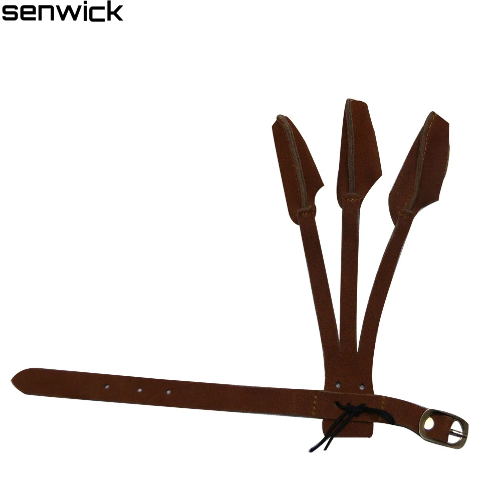 Мягкая Кожа Коровы 3 Finger Guard Съемки Перчатки Пальцев Тянуть Пальца Протектор для