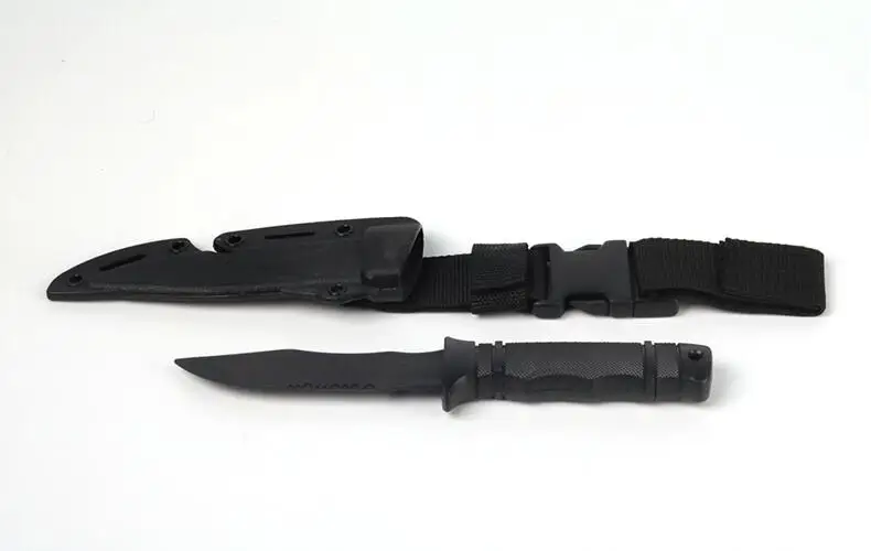 BK Element Airsoft армейский M9 Тактический тренировочный нож CS Косплей пластмассовый нож Военный реквизит подарок на Хэллоуин украшение резиновый штык - Цвет: BK