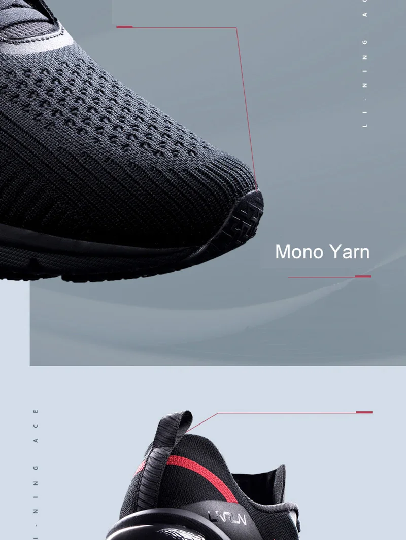 Клиренс) Li-Ning мужские кроссовки для бега с воздушной дугой, с дышащей подкладкой, спортивная обувь ARHN075 XYP810