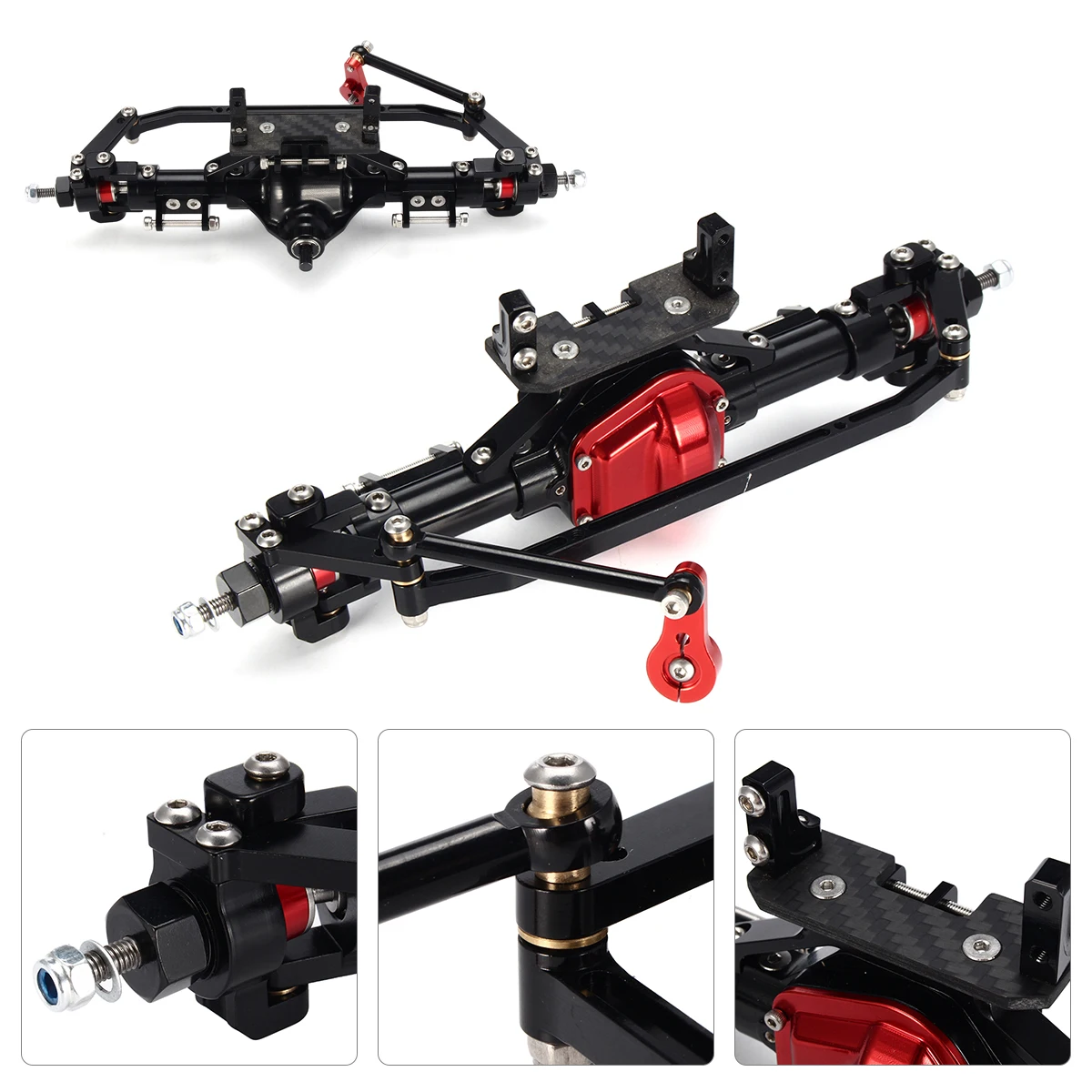 Xtra Speed XH алюминиевый 6061 T6 CNC обработанный передний мост ось для 1/10 осевой SCX10 #