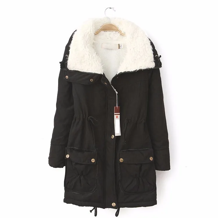 hot 2018 winter cotton coat women slim plus size outwear medium-long wadded jacket thick hooded warm parka | Женская одежда