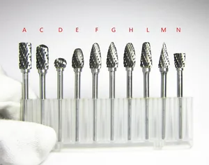 Вольфрам-карбидные роторные напильники, хвостовик 3 мм, головка 6 мм, аксессуары для металлообработки, полировки, электрической шлифовальной машины, 10 шт.