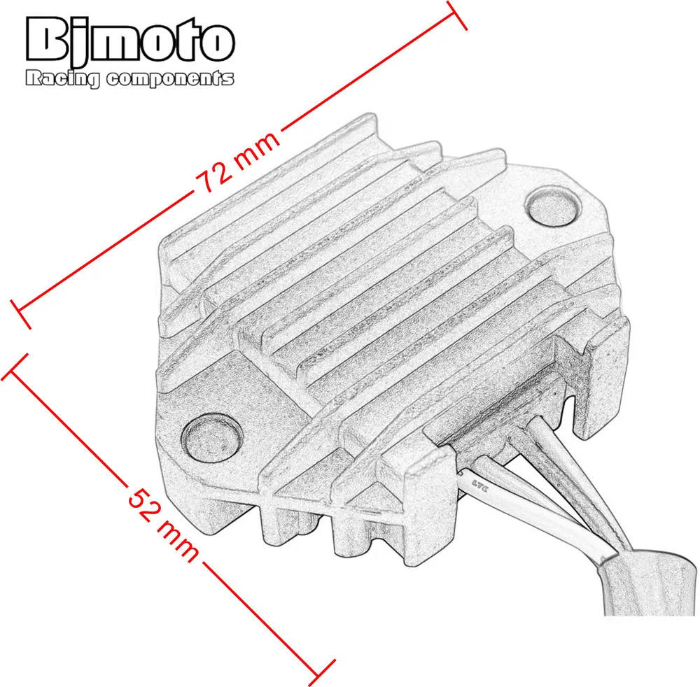 BJMOTO мотоцикл 5TG-81960-00-00 регулятор напряжения Выпрямитель для Yamaha YFZ450F YFZ450 2004-2011 Moto