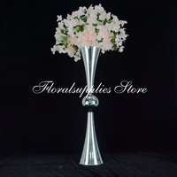 golden vases 74cm tall metal candle holders stand for weddings centerpieces event flower path home decoration 10pcs lot